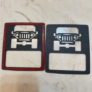 NWT Jeep Wrangler 2018-2023 JL & Unlimited Tail Light Cover Front of Jeep